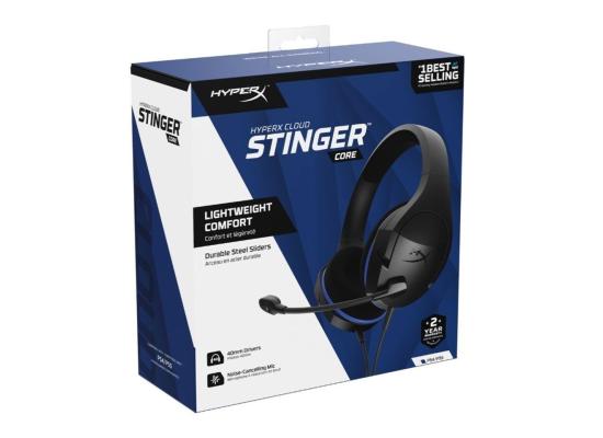 HyperX Cloud Stinger Core Wired (3.5mm) Stereo Gaming Headset w/ Noise Cancelling Mic For PS4/PS5 Compatible w/ PC, Xbox & Mobile