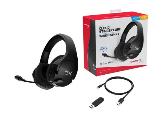 HyperX Cloud Stinger Core Wireless Gaming Headset +  7.1 for PC ,  Surround Sound, Noise Cancelling Microphone, Lightweight