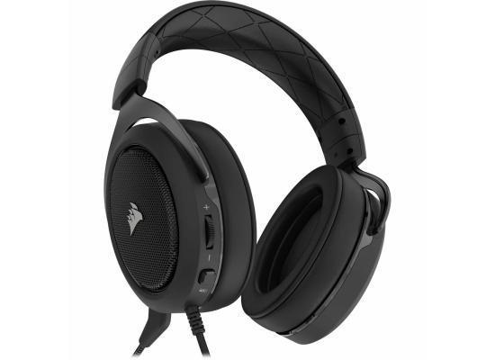 Corsair HS60 7.1 Surround Wired Gaming Headset Multi-Platform Compatibility-Carbon