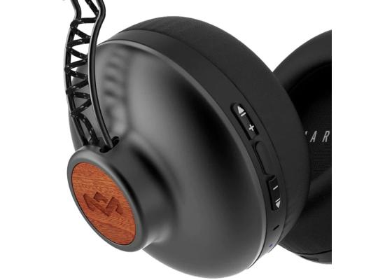 House of Marley Positive Vibration 2 Wireless On-ear Headphones w/ Microphone, Bluetooth Connectivity, Ultra-Comfortable & Foldable Design Up To 12 Hours of Playtime, Compatible with IOS and Android (Black)