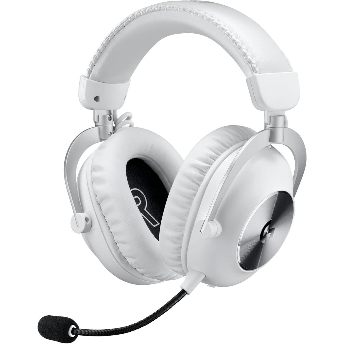 Logitech G PRO X 2 Lightspeed Wireless (White) 7.1 Surround Gaming Headset, Tri Mode (Bluetooth/2.4GHz/3.5mm) Detachable Boom Mic, 50mm Graphene Drivers, DTS:X Headphone 2.0, Up To 50 Hours Battery, For PC, PS5, PS4