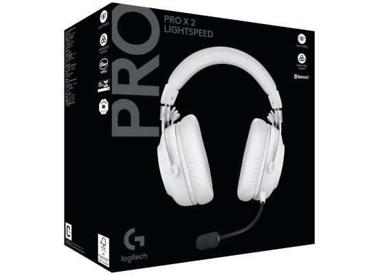 Logitech G PRO X 2 Lightspeed Wireless (White) 7.1 Surround Gaming Headset, Tri Mode (Bluetooth/2.4GHz/3.5mm) Detachable Boom Mic, 50mm Graphene Drivers, DTS:X Headphone 2.0, Up To 50 Hours Battery, For PC, PS5, PS4