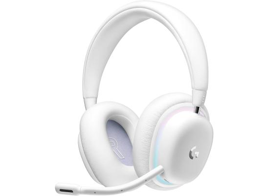 Logitech G735 Wireless (White Mist) Gaming Headset, Dual Mode (2.4GHz, Bluetooth), Dolby Atmos, Spatial Surround Sound, LIGHTSYNC RGB Lighting, Detachable Boom Mic, Compatible with PC, PC, Mac, Mobile Devices