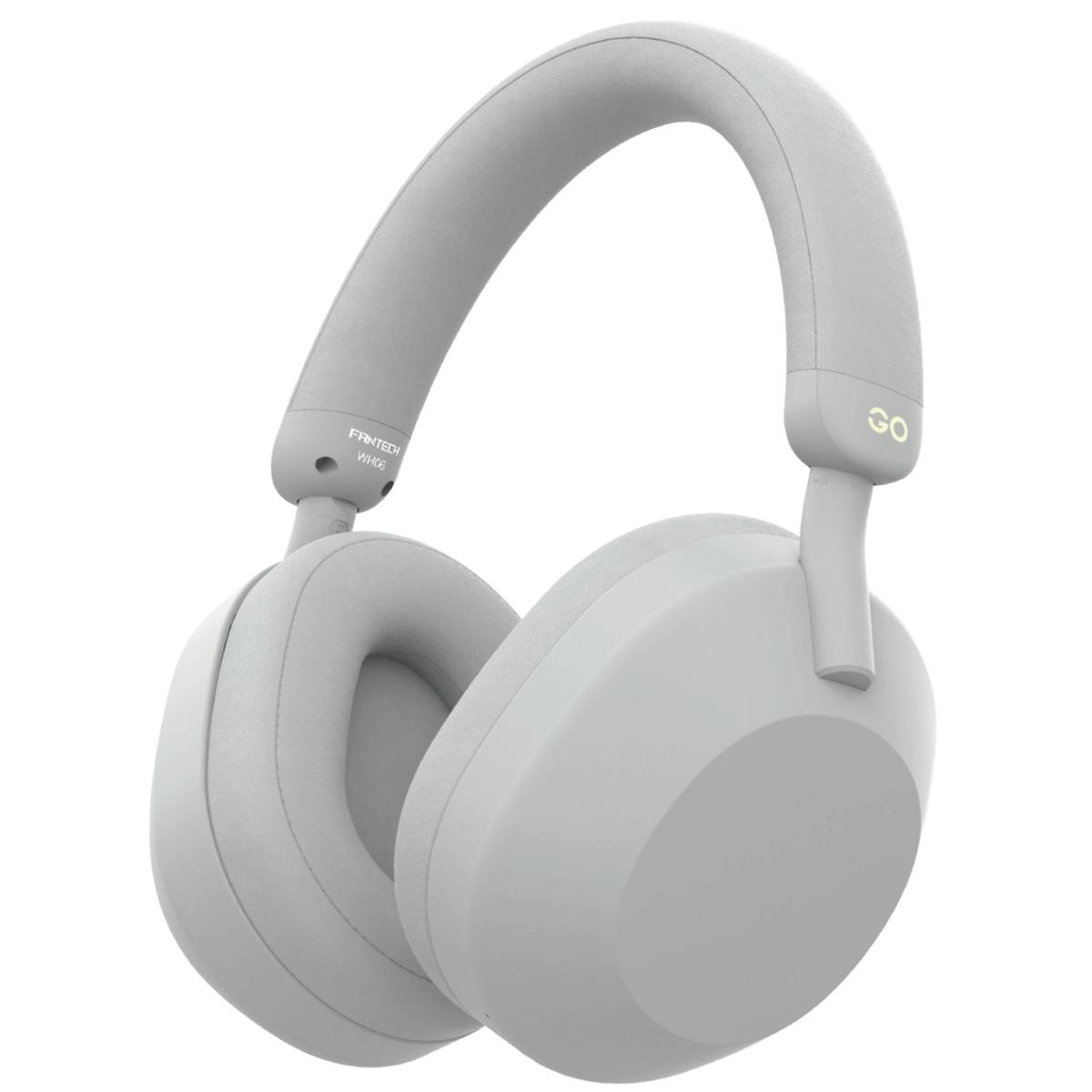 FANTECH GO TUNE WH06 Wireless (Grey) Comfortable & Elegant Headphone Design, Dual Connection (BT 5.3 + 3.5mm Audio), Up To 20 Hours Battery