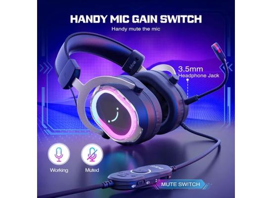 FIFINE H13 RGB Gaming Headset with 7.1 Surround Sound and MultiPlatform Support PC/PS4/PS5