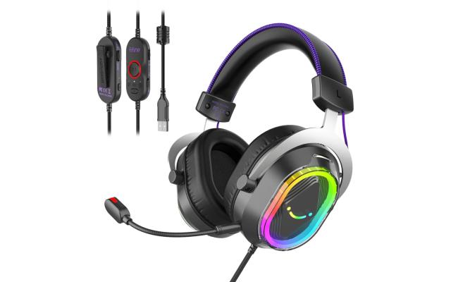 FIFINE H13 RGB Gaming Headset with 7.1 Surround Sound and MultiPlatform Support PC/PS4/PS5