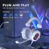 FIFINE H13W RGB Gaming Headset with 7.1 Surround Sound and MultiPlatform Support PC/PS4/PS5 (White)