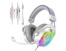 FIFINE H13W RGB Gaming Headset with 7.1 Surround Sound and MultiPlatform Support PC/PS4/PS5 (White)