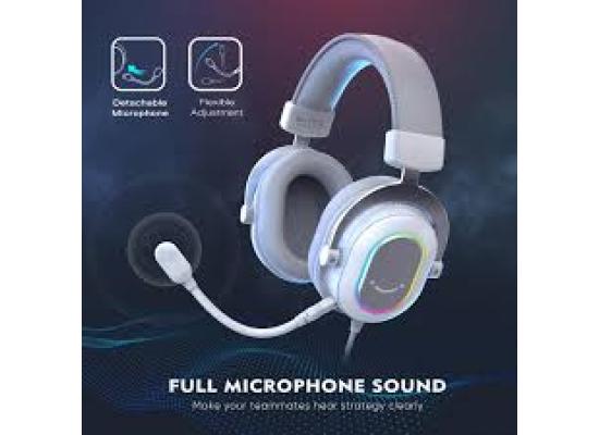 FIFINE H13W RGB Gaming Headset with 7.1 Surround Sound and MultiPlatform Support PC/PS4/PS5 (White)