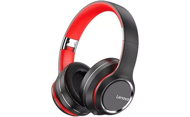 Lenovo HD200 Wireless Over-Ear Headphone (Bluetooth 5.0 + 3.5mm For Wired Connectivity) w/ Mic, Up To 20 Hours Play Time, USB-C Charging, Onboard Controls, Lightweight & Flexible