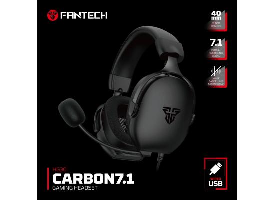 Fantech HG30 7.1 (Black) Virtual Surround USB Wired Ultra Comfort Gaming Headset w/ Omnidirectional Noise Cancelling Microphone & Built-In Volume Controls