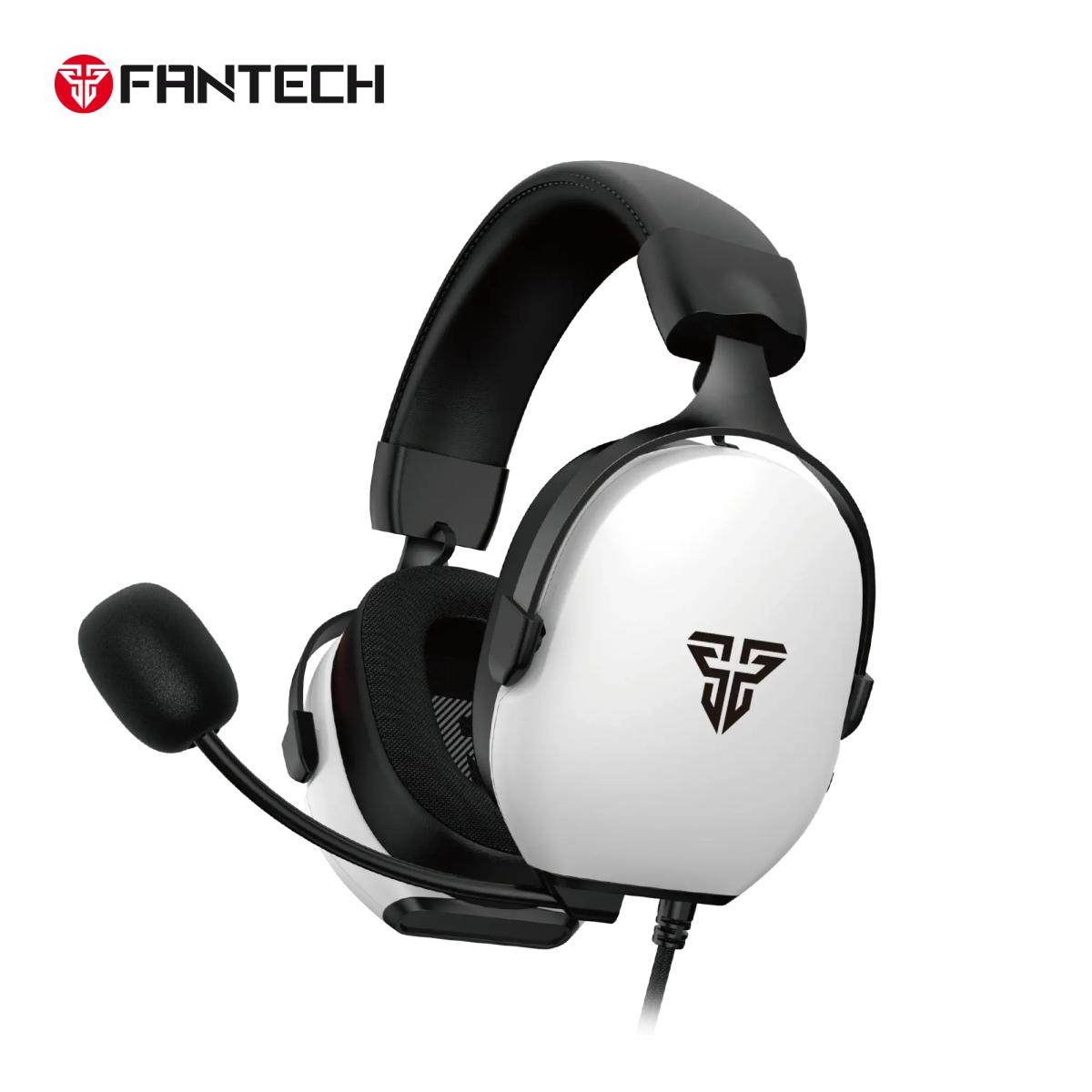 Fantech HG30 7.1 (White) Virtual Surround USB Wired Ultra Comfort Gaming Headset w/ Omnidirectional Noise Cancelling Microphone & Built-In Volume Controls