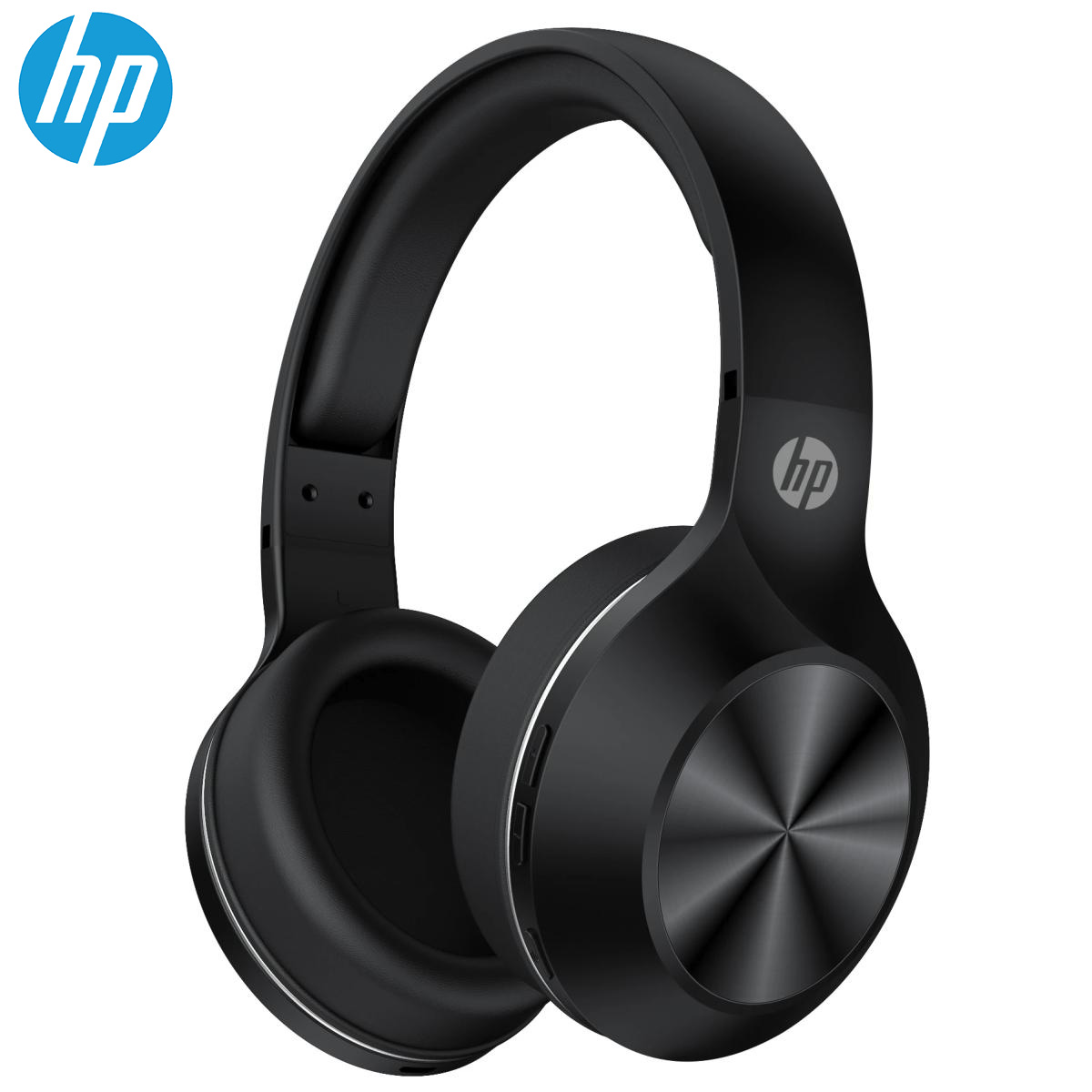 HP BM200 Wireless Headset Dual Connection Type (Bluetooth 4.2 + 3.5mm) Soft & Comfortable, Rechargeable , Up To 20Hrs - Black