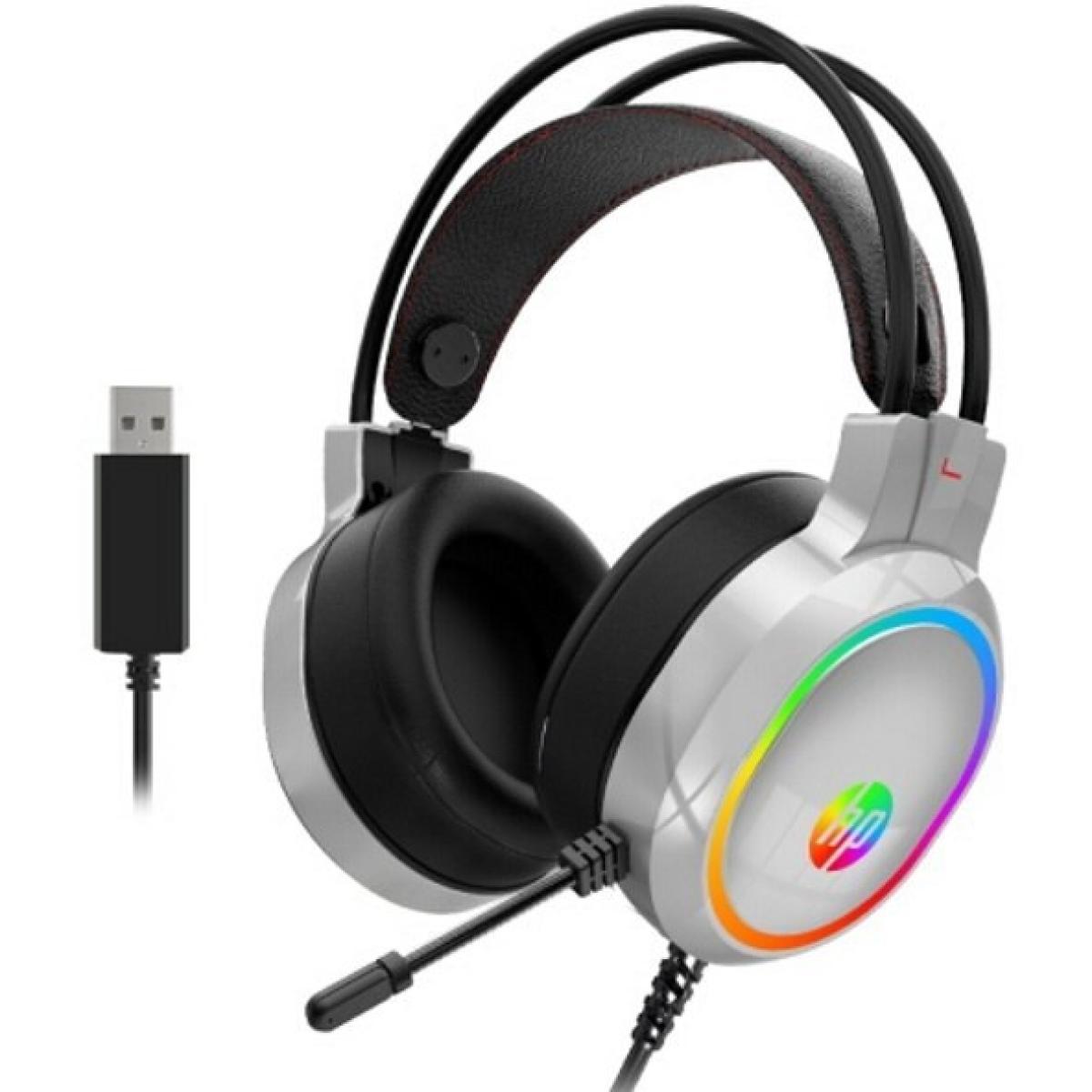 HP DHE-8012U Wired 4D Surround Sound Gaming Headset W/ RGB Led Lights Effect & Omni Directional Flexible Microphone