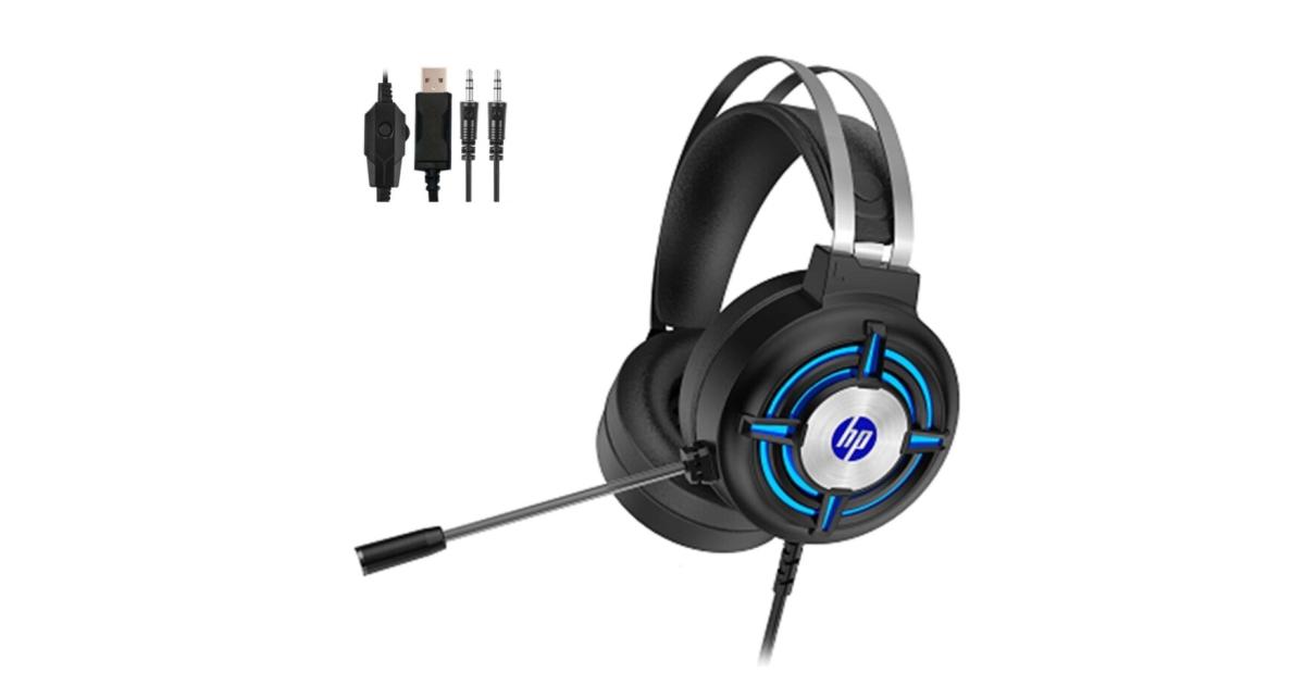 HP H120 Stereo 3.5mm Gaming Headset W/ Microphone & USB Led Lighting