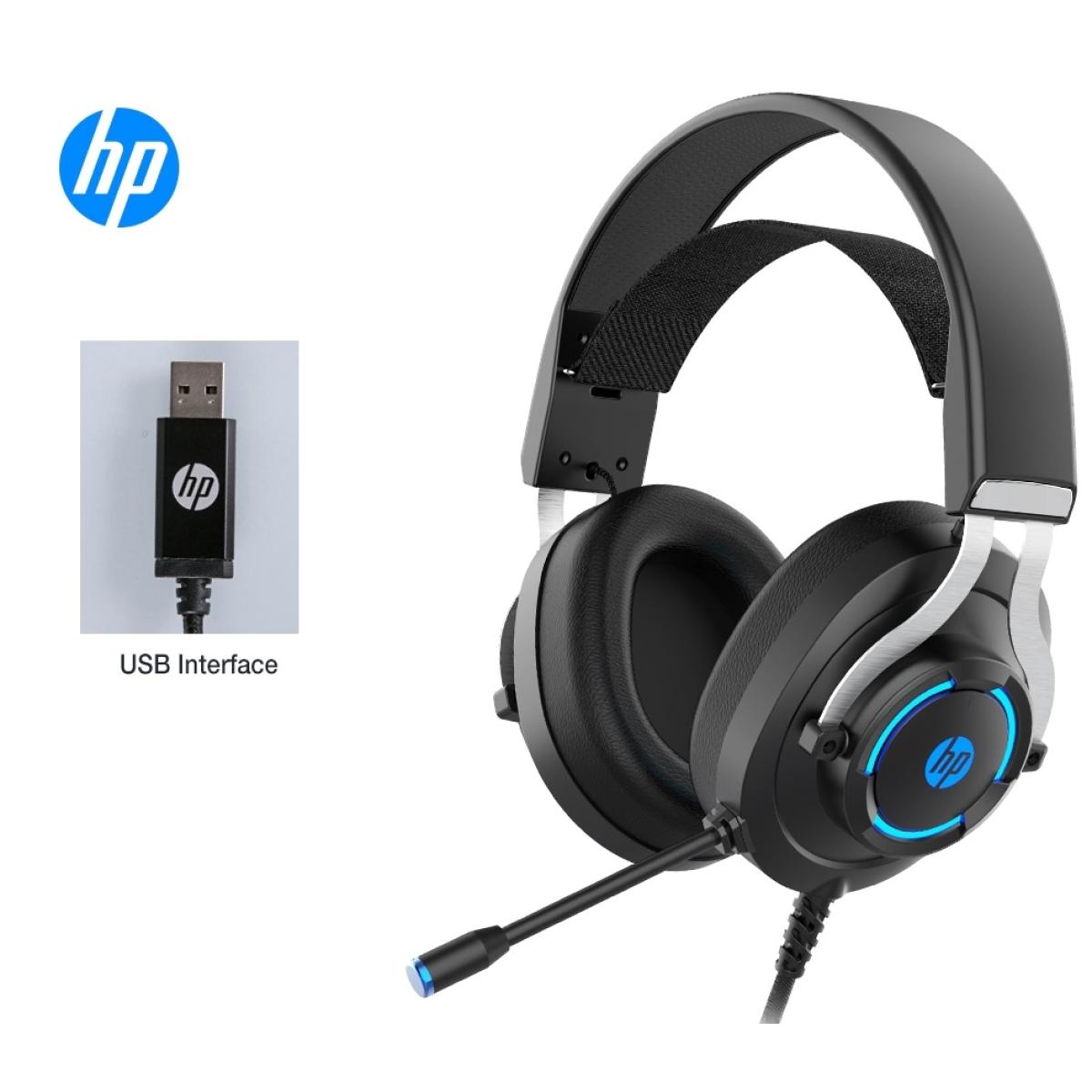 HP H360G Stereo Usb2.0 Gaming Headset with Microphone & Blue Led Light