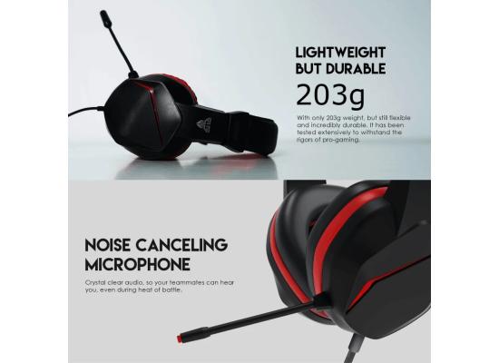 Fantech HQ54 Mars II (Black) Wired (3.5mm) Gaming Headset, Multiplatform PC, PS, XBOX, Mobile, including 3.5mm Audio Splitter w/ Noise Cancelling Mic & Easy Inline Volume Control