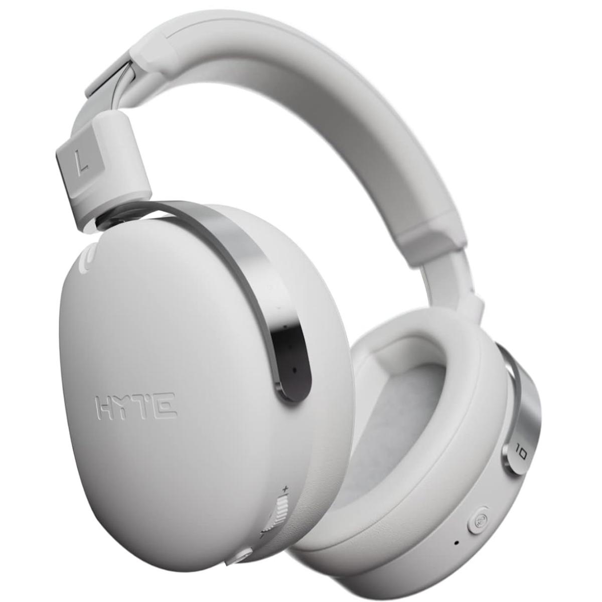 HYTE Eclipse HG10 (2.4GHz) Wireless Gaming Headset, USB Type-A to Type-C Charging, To 30 Hour Battery Life, Removable Unidirectional Mic, MultiPlatform Support: PC/Mac, PlayStation 4/5, Nintendo Switch - Matte White
