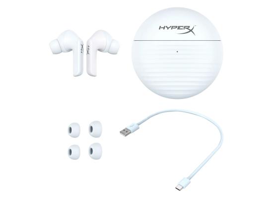 HyperX Cloud Buds TWS - True Wireless White Bluetooth w/ Touch Control, IPX4 Water Resistant & Battery Life Up To 26 Hours