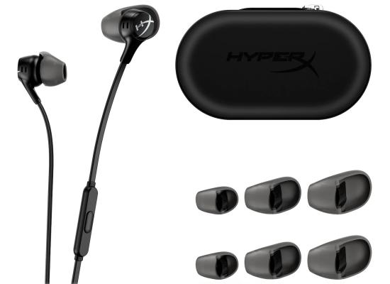 HyperX Cloud Earbuds II Wired 3.5mm Low-profile 90° Plug Gaming Headphones  W/ Built-in Mic & Mobile Multifunction Button For PC, PS5, PS4, XBOX...(Black)