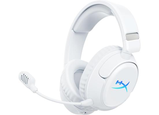 HyperX Cloud Flight 2 – Wireless Gaming Headset, Customizable RGB Lighting with Removable Earcup Plates, up to 100 Hours of Battery Life, 2.4GHz & Bluetooth, Multi-Platform Compatibility - White