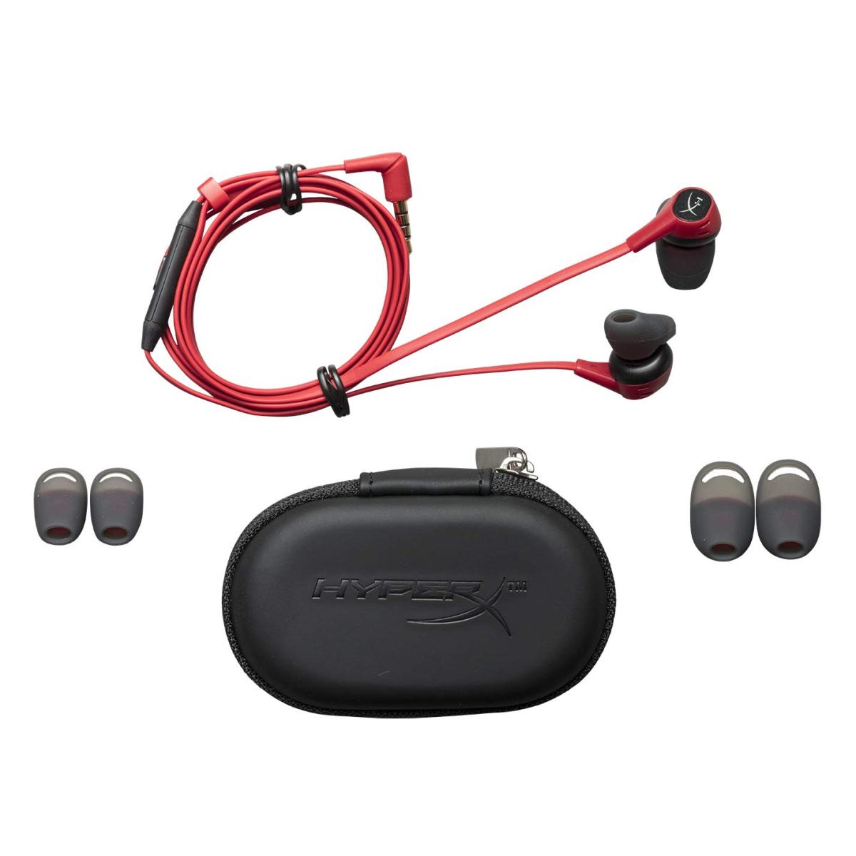 HyperX Cloud Earbuds Gaming Headphones W/ Mic (Red) For Multiple Devices