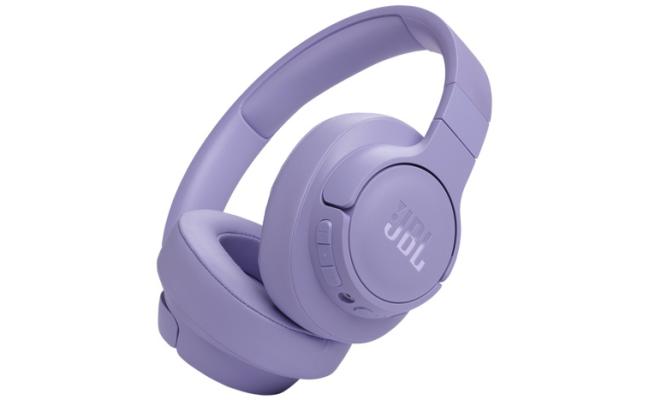 JBL Tune 770NC Adaptive Noise Cancelling Wireless Over-Ear Headphones, Pure Bass Sound, Smart Ambient, Bluetooth 5.3, Le Audio, VoiceAware, Up To 70H Battery, Multi-Point Connect - Purple