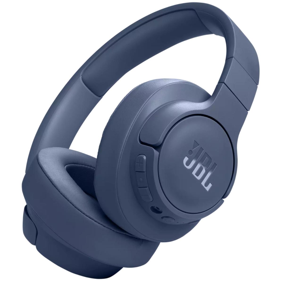 JBL Tune 770NC Adaptive Noise Cancelling Wireless Over-Ear Headphones, Pure Bass Sound, Smart Ambient, Bluetooth 5.3, Le Audio, VoiceAware, Up To 70H Battery, Multi-Point Connect - Blue