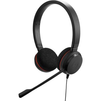 Jabra Evolve 20 Wired Headset (2025 Edition) - Dual-Ear Set for Office and Work from Home - Call Control - Certified for MS Teams - USB-C/A Connectivity - Black