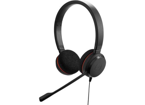 Jabra Evolve 20 Wired Headset (2025 Edition) - Dual-Ear Set for Office and Work from Home - Call Control - Certified for MS Teams - USB-C/A Connectivity - Black