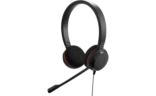 Jabra Evolve 20 Wired Headset (2025 Edition) - Dual-Ear Set for Office and Work from Home - Call Control - Certified for MS Teams - USB-C/A Connectivity - Black