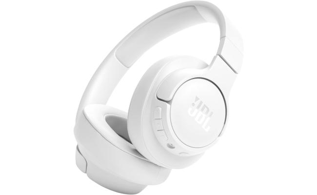 JBL Tune 720BT - Wireless Over-Ear Headphones with JBL Pure Bass Sound, Bluetooth 5.3, Up to 76H Battery Life and Speed Charge, Lightweight, Comfortable and Foldable Design (White)