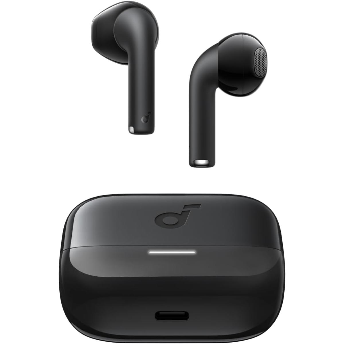 Soundcore K20i by Anker, Semi-in-Ear Earbuds, Bluetooth Wireless, 36H Playtime, Fast Charge, Clear Sound, Comfortable Fit, ENC 2-Mic Clear Calls, Custom EQ, IPX5, Bluetooth 5.3, App Control (Renewed)