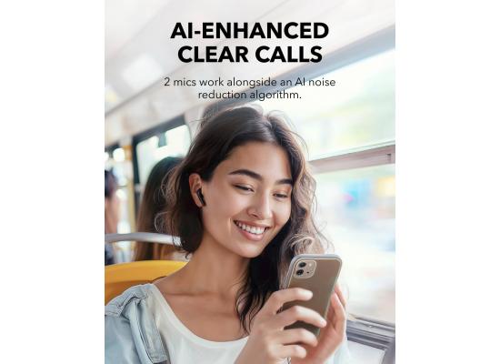 Soundcore K20i by Anker, Semi-in-Ear Earbuds, Bluetooth Wireless, 36H Playtime, Fast Charge, Clear Sound, Comfortable Fit, ENC 2-Mic Clear Calls, Custom EQ, IPX5, Bluetooth 5.3, App Control (Renewed)