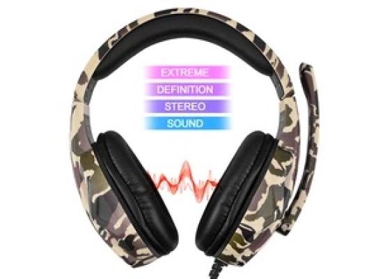 KUBITE 3.5mm Over-ear Wired Gaming Music Headset For Pc & Multiplatform w/ Omni-Directional Mic