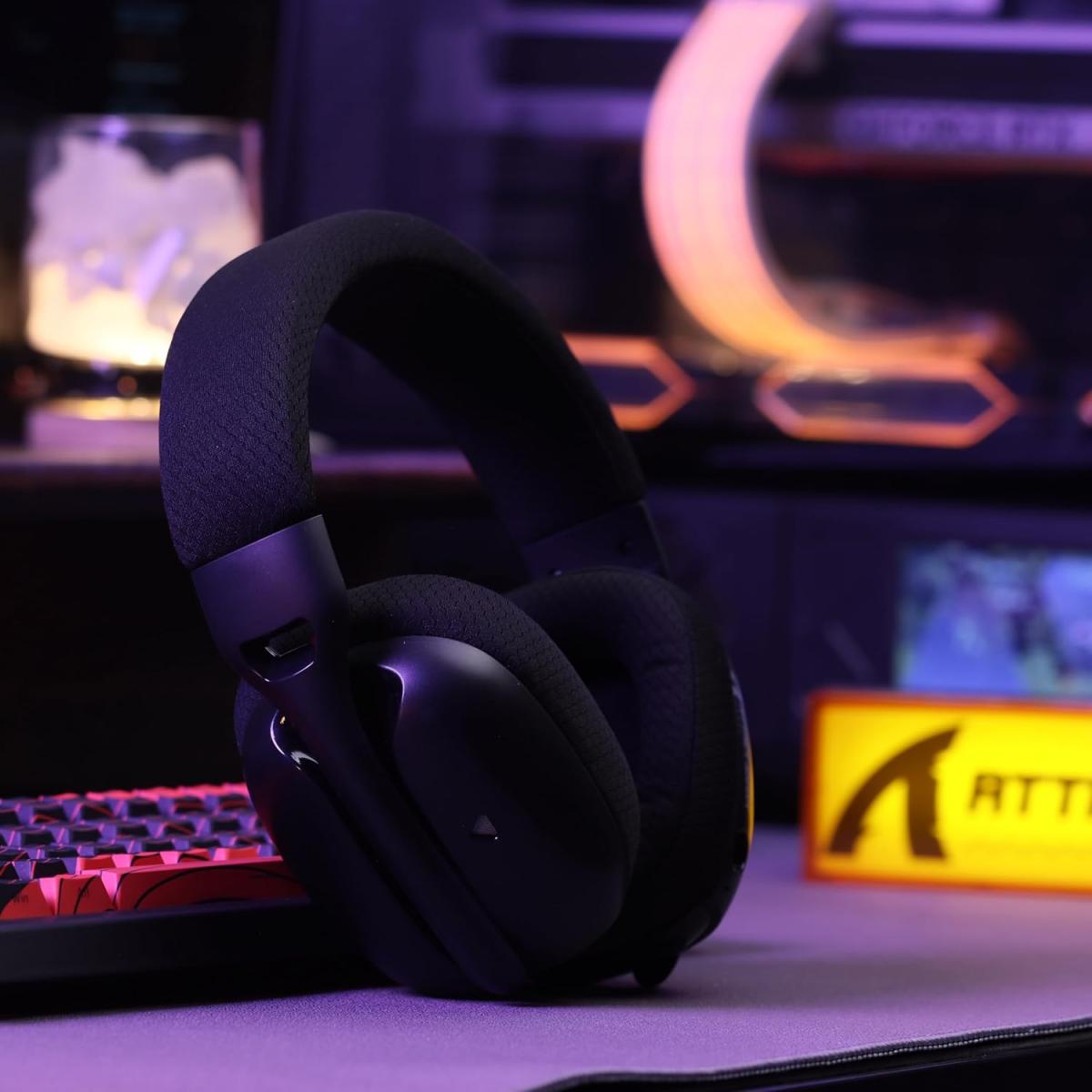 ATTACK SHARK L80PRO Wireless Gaming Headset Lightseed Tech-Built-in&Detachable Dual Microphone-Lightweight Headphone with Tri-Mode(2.4GHz USB C&A Dongle/BT/Wired)-for PC Mac Switch Win-Black ATTACK SHARK L80PRO Wireless Gaming Headset Lightseed Tech-Built-in&Detachable Dual Microphone-Lightweight Headphone with Tri-Mode(2.4GHz USB C&A Dongle/BT/Wired)-for PC Mac Switch Win-Black