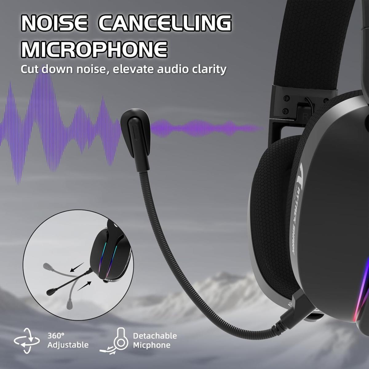 Attack Shark L90 Ultralight RGB Wireless Gaming Headset with Plug-in Microphone,Bluetooth 5.3 & 2.4G Wireless & Wired Headphone, 7.1 Surround Sound for Xbox One Series, PS4,PS5 & PC (Black) Attack Shark L90 Ultralight RGB Wireless Gaming Headset with Plug-in Microphone,Bluetooth 5.3 & 2.4G Wireless & Wired Headphone, 7.1 Surround Sound for Xbox One Series, PS4,PS5 & PC (Black)