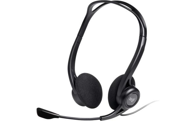 Logitech 960 USB, Noise-cancelling w/ Mute Button Stereo Headset, Easy plug-and-play. Logitech 960 USB, Noise-cancelling w/ Mute Button Stereo Headset, Easy plug-and-play.