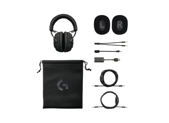 Logitech Pro X Gaming Wired Headset DTS:X 2.0 , 7.1 Surround Sound with Advance Sound Card & Blue Voice Technology - Black