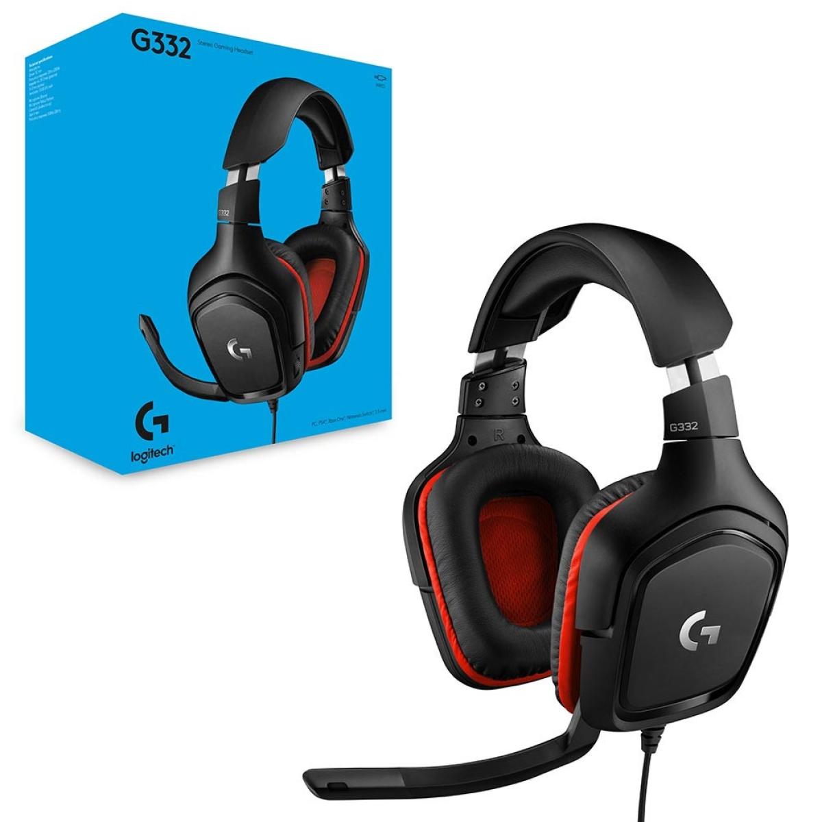 Logitech G331 Wired Stereo Gaming Headset (3.5mm), Flip-to-Mute Mic, Lightweight, Swivel, Multi Platform Support