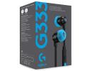 Logitech G333 Black Gaming Headphone , 3.5mm Connector & USB-C adapter, High Fidelity Audio w/ Mic & Dual Drivers, MultiPlatform Earphones