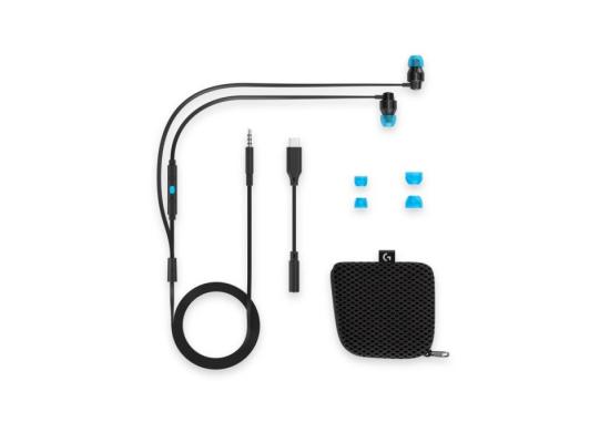 Logitech G333 Black Gaming Headphone , 3.5mm Connector & USB-C adapter, High Fidelity Audio w/ Mic & Dual Drivers, MultiPlatform Earphones