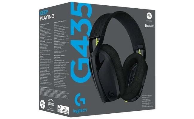Logitech G435 LIGHTSPEED Wireless (Black) Dual Mode (2.4GHz & Bluetooth) Gaming Headset , Dolby Atmos, Lightweight, USB-C Charging , Upt To 18 Hours, Multi Platform Support