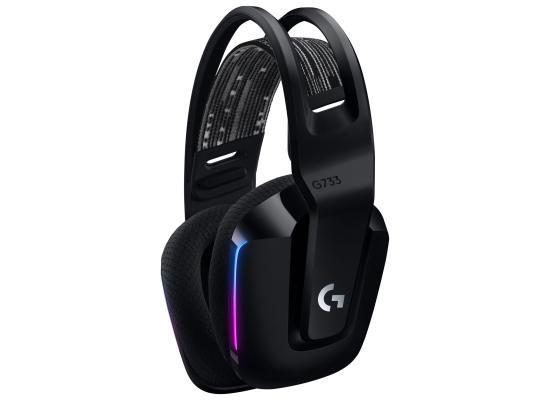 Logitech G733 Wireless Lightspeed Gaming Headset, DTS Headphone:X 2.0 surround sound 7.1,  Lightsync RGB, Blue VO!CE mic technology ,278g ULTRA LIGHTWEIGHT, Up To 29 Hours Battery Life (Black)
