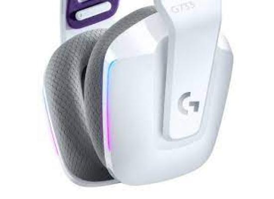 Logitech G733 Wireless Lightspeed Gaming Headset, DTS Headphone:X 2.0 surround sound 7.1,  Lightsync RGB, 278g ULTRA LIGHTWEIGHT, Up To 29 Hours Battery Life (White)