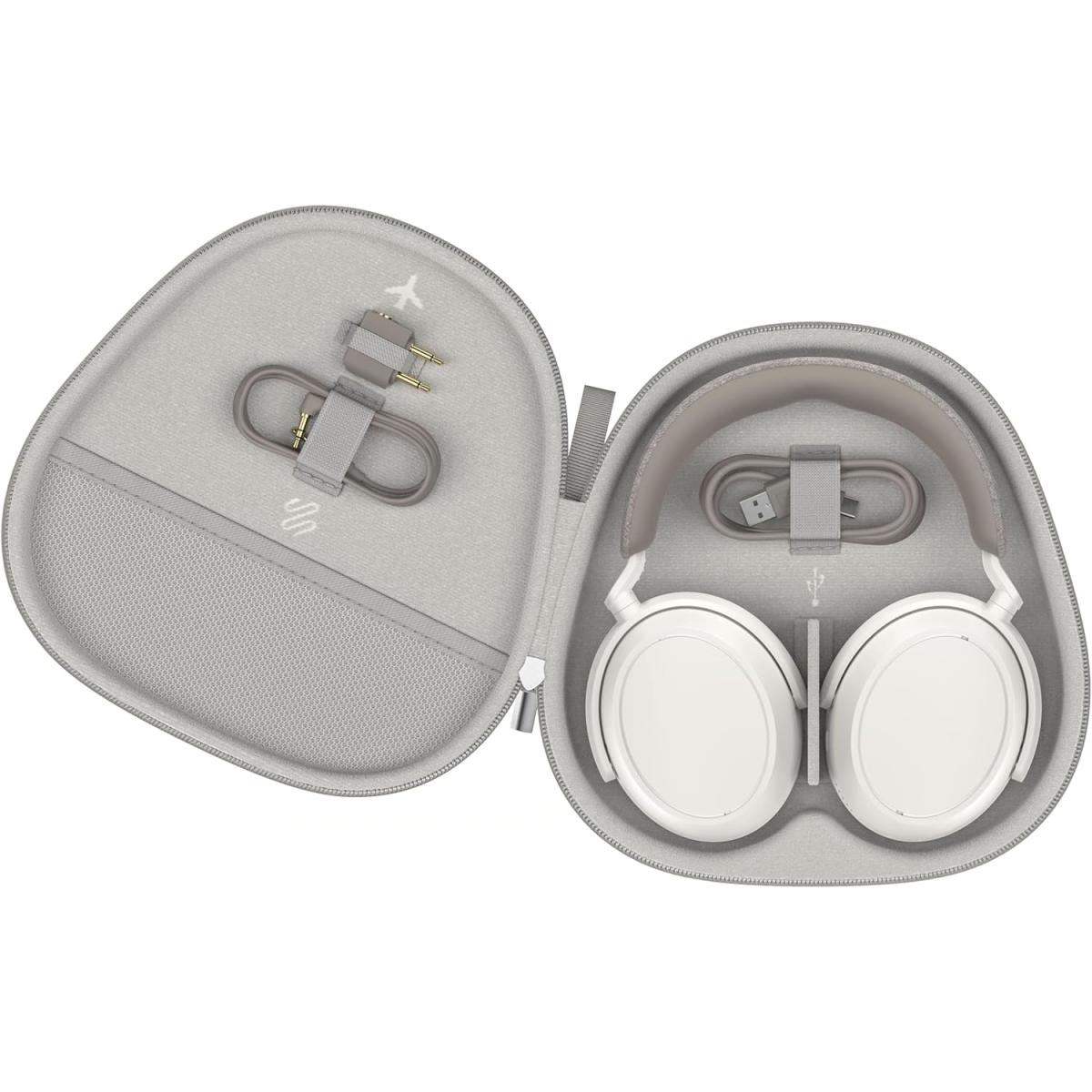 Sennheiser MOMENTUM 4 Wireless Headphones, Bluetooth for Crystal-Clear Calls w/ Adaptive Noise Cancellation, 60h Battery Life, Customizable Sound & Lightweight Folding Design - White Sennheiser MOMENTUM 4 Wireless Headphones, Bluetooth for Crystal-Clear Calls w/ Adaptive Noise Cancellation, 60h Battery Life, Customizable Sound & Lightweight Folding Design - White