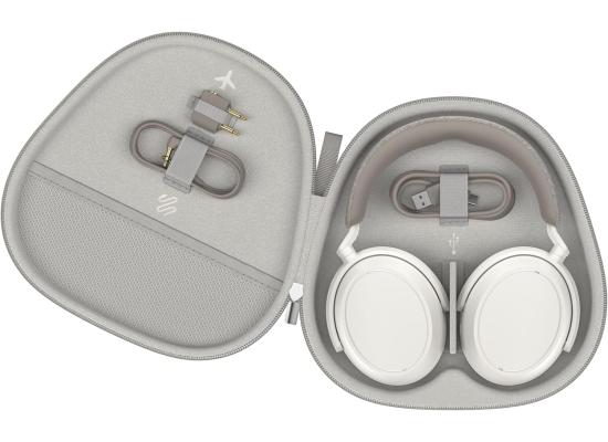 Sennheiser MOMENTUM 4 Wireless Headphones, Bluetooth for Crystal-Clear Calls w/ Adaptive Noise Cancellation, 60h Battery Life, Customizable Sound & Lightweight Folding Design - White