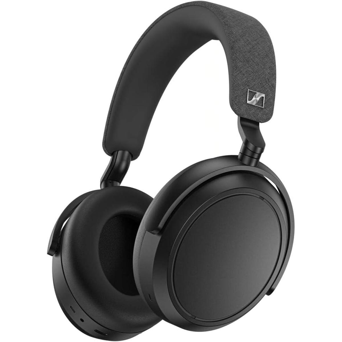 Sennheiser MOMENTUM 4 Wireless Headphones, Bluetooth for Crystal-Clear Calls w/ Adaptive Noise Cancellation, 60h Battery Life, Customizable Sound & Lightweight Folding Design - Black