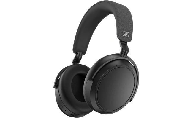 Sennheiser MOMENTUM 4 Wireless Headphones, Bluetooth for Crystal-Clear Calls w/ Adaptive Noise Cancellation, 60h Battery Life, Customizable Sound & Lightweight Folding Design - Black