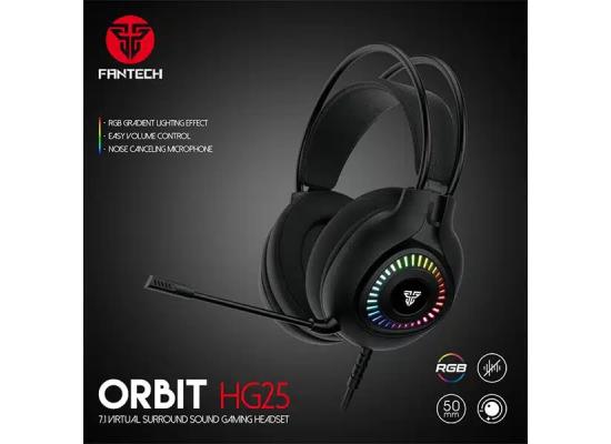 Fantech Orbit HG25 RGB 7.1 Virtual Surround Sound Gaming Headset w/ Omnidirectional Mic & Inline Volume Control